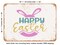DECORATIVE METAL SIGN - Happy Easter - 3 - Vintage Rusty Look